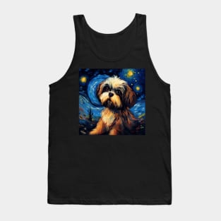 Dark Brown Shih Tzu Night Tank Top